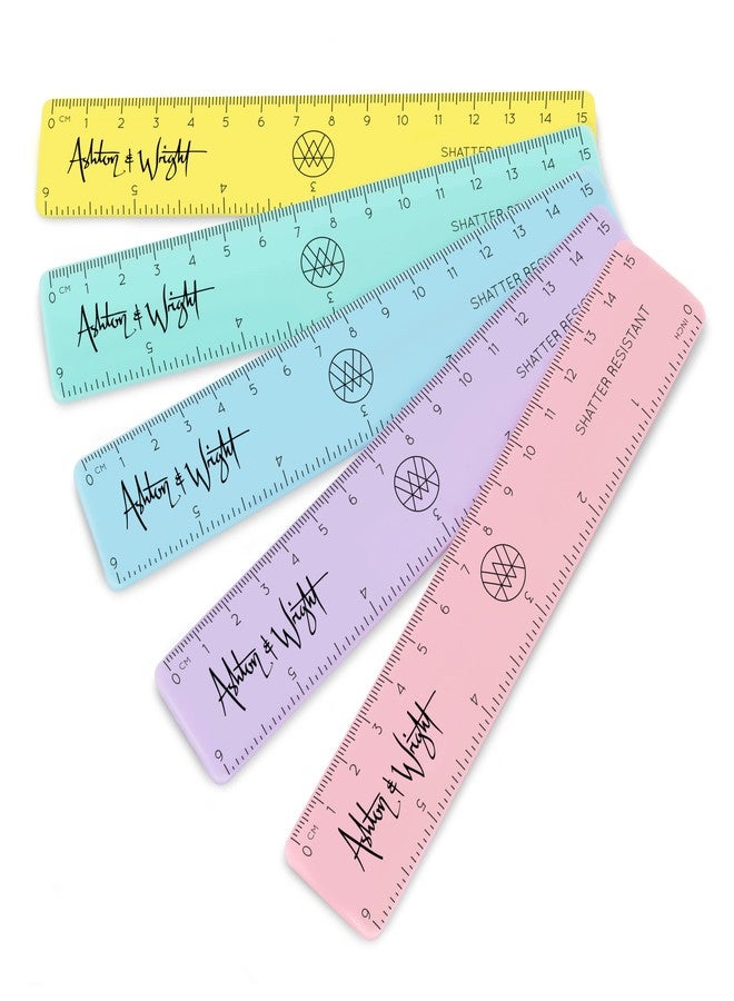 Ashton and Wright - Classic HB Pencils, 15cm Rulers, Erasers, Z-Grip Smooth - Pastel Set of 25 - Image 5