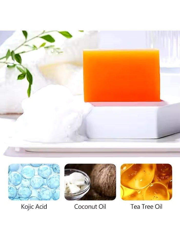 جوانجينج صابون حمض الكوجيك لتبييض بشرة الوجه والجسم وتفتيح البشرة وتنظيفها 120 جرام - Image 3