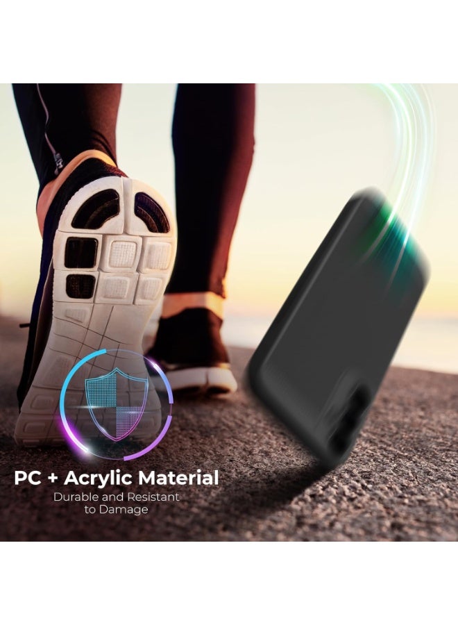 جراب Oppo Reno 12 5G الممتص للحرارة مع واقي عدسة الكاميرا المدمج، ملائم للجسم، قابل للتهوية، مضاد لبصمات الأصابع، غطاء خلفي صلب من البولي كربونات مقاوم للصدمات (أسود) - Image 2