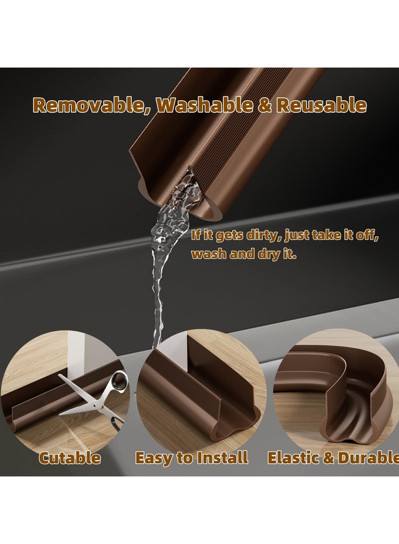 بيوينتي مانع تيار الباب والسحب، عازل للتهوية تحت الباب، ١ قطعة مانع مسودات وعازل للضوضاء والنسمات للنوافذ، مع مقاس قابل للتعديل (أسود، ٩٣ × ٤٫٥ سم) - Image 4