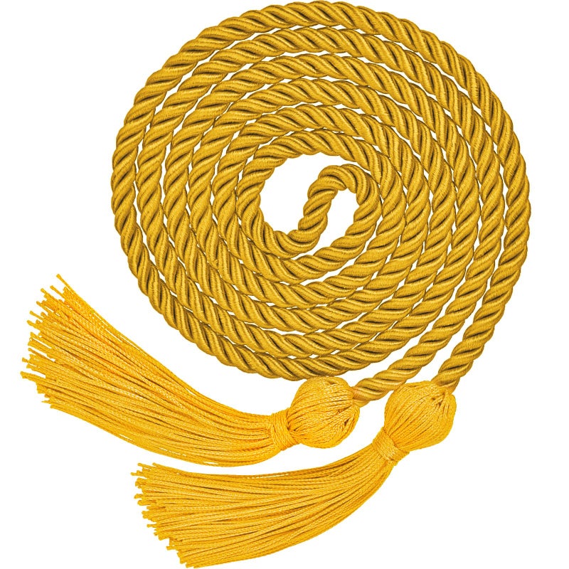 TecUnite Graduation Cords Honor 2025 Polyester Yarn Honor Cord with Tassels for Bachelor Gown for 2025 Graduation StudentsGold