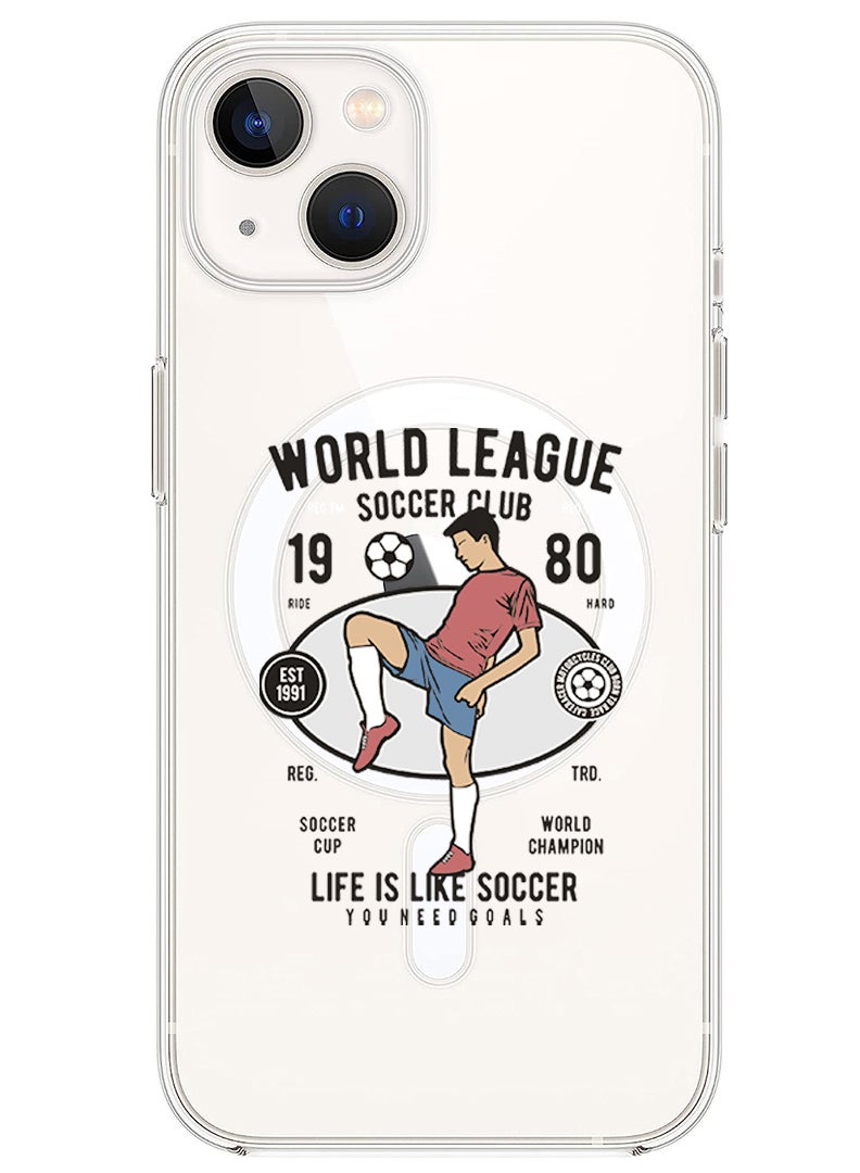 Theodor Magnetic Case for iPhone 13 6.1-inch Compatible with MagSafe Wireless Charging, Shockproof Phone Bumper Cover World league copy - Image 1