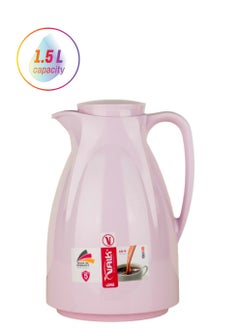 Valk VALK GERMAN Vacuum Flask With Double Wall Glass 1.5 Liter (PINK REFILL GLASS)Wide Mouth With Anti-Leakage Made in Germany  - Image 1