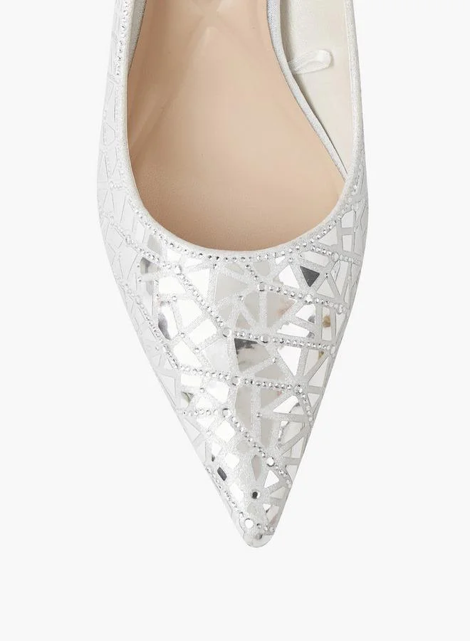 Celeste SILVER Women Embellished Stiletto Heel Pumps for Women | Best Price UAE