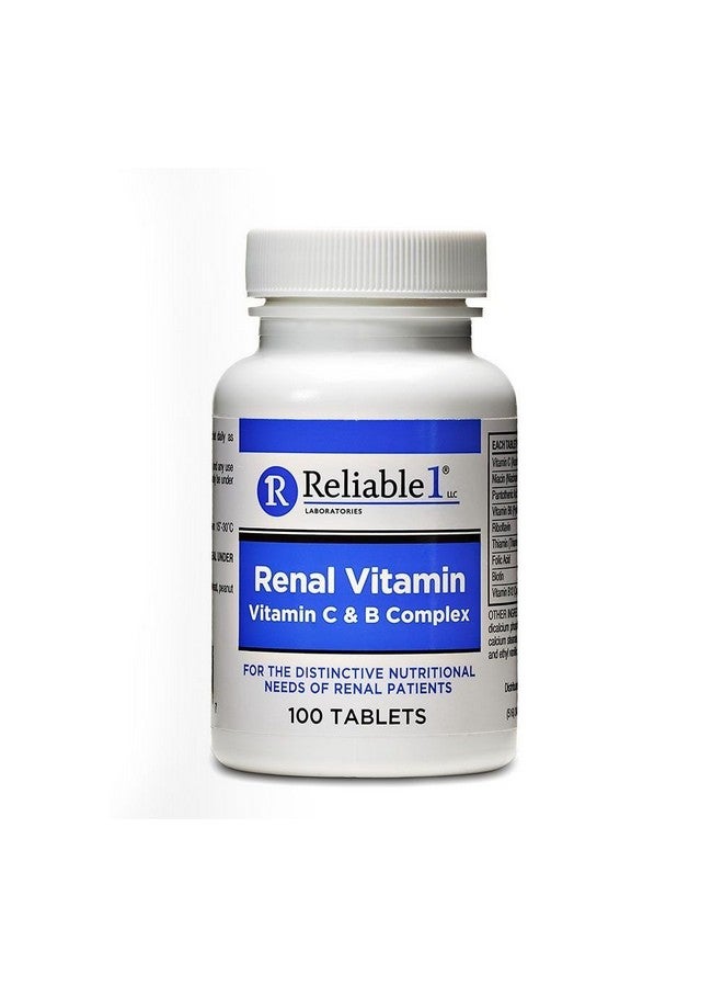 Reliable-1 Laboratories RELIABLE 1 LABORATORIES Renal Vitamin C & B Complex for Men and Women (100 Tablets Per Bottle) (Single) 