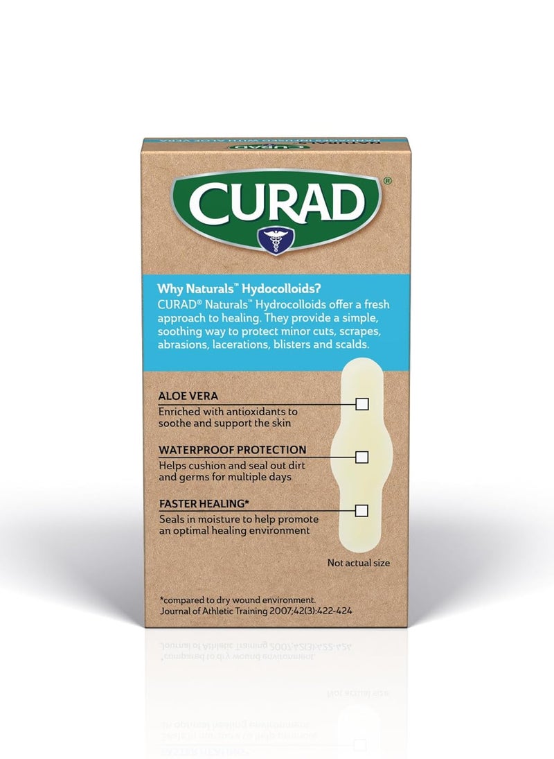 CURAD Naturals Aloe Vera Hydrocolloids Finger  Toe 79 x 256 8ct Pack of 4 - Image 2