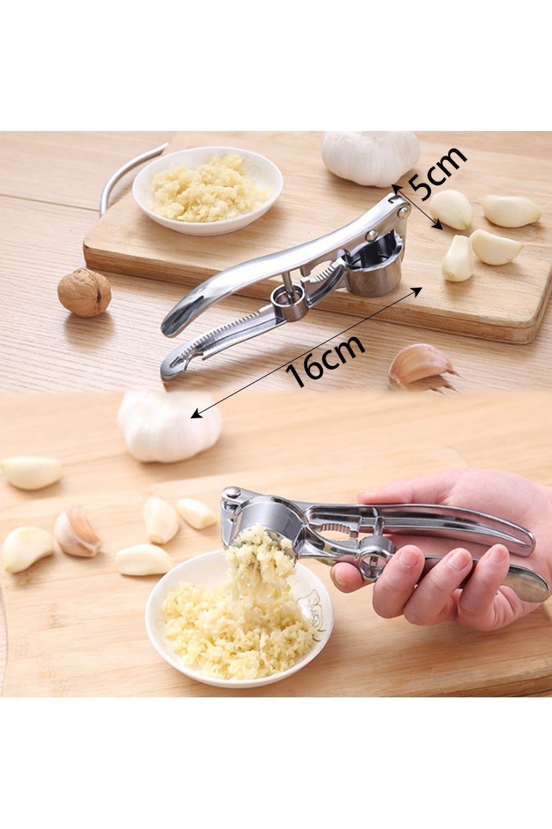 Multi Functional Aluminum Alloy Stainless Steel Hand Pulled Garlic Press, Garlic Puree, Walnut Clip, Coreless, Fish Scale Scraper, Bottle Opener - Image 2