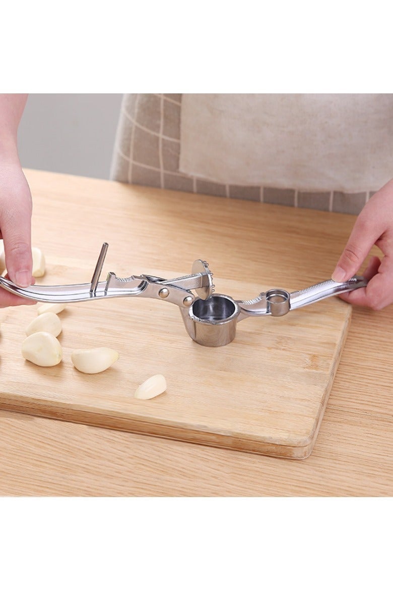 Multi Functional Aluminum Alloy Stainless Steel Hand Pulled Garlic Press, Garlic Puree, Walnut Clip, Coreless, Fish Scale Scraper, Bottle Opener - Image 5