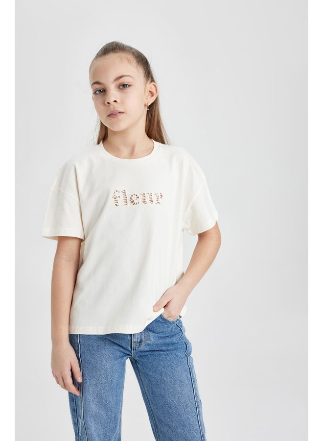 DeFacto Girl Regular Fit Knitted Short Sleeve Body  - Image 1