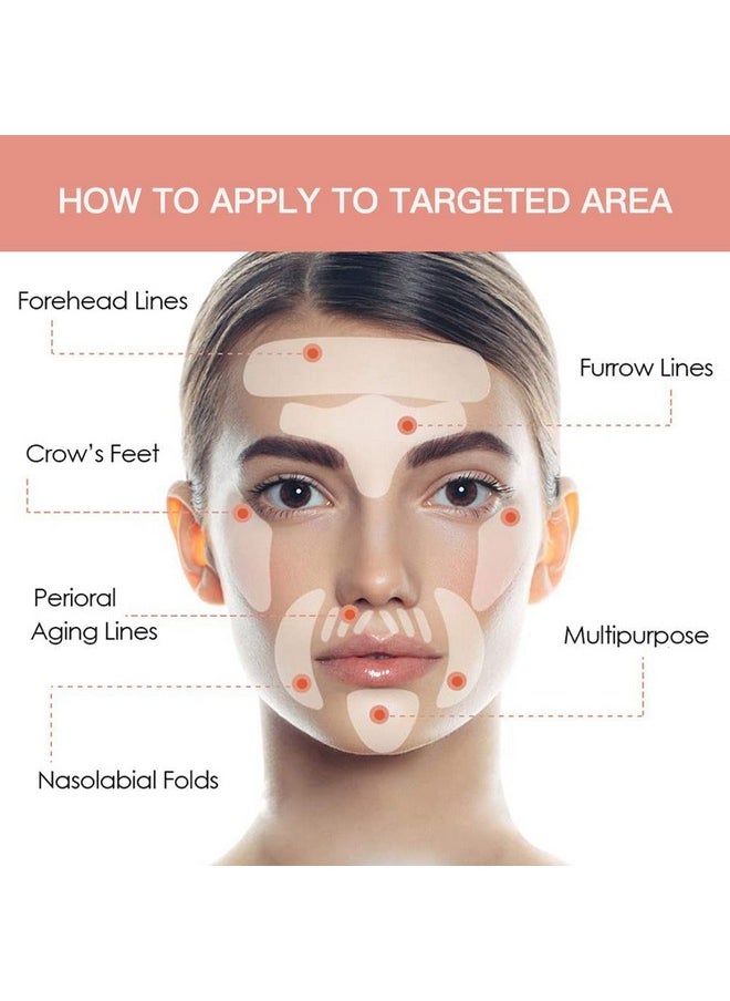 Facial Wrinkle Smoothing Patches Anti Wrinkle Face Strips Set Of 256Pcs Reusable Face Tape For Reducing Forehead Eye And Around Mouth & Upper Lip Wrinkles All In One Wrinkle Treatment