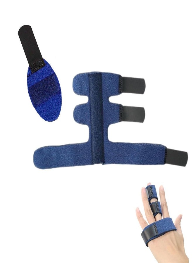 Homeaura 2pcs Finger Splint for Index, Middle & Ring Finger | Adjustable Support | Comfortable Fit | Injury Recovery | Pain Relief | Sprain & Fracture Protection - Image 1