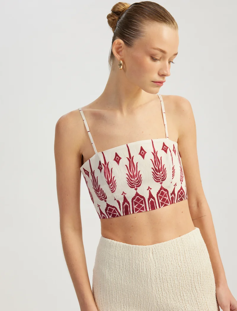 KOTON Strappy Crop Bustier
