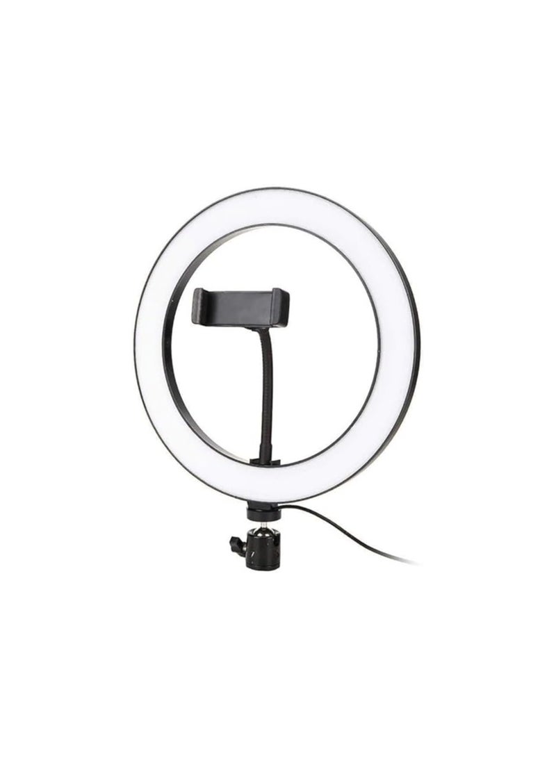 حلقة رينج لايت بأربعة اوضاع وكابل USB للموبايل مقاس 26 سم - Image 1