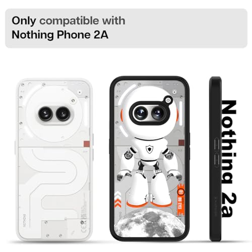 KAPAVER Thermoplastic Polyurethane Astro Big Eyes Back Cover Case For Nothing Phone 2A 5G / Nothing Phone 2A Plus 5G (Astro Black) - Image 2