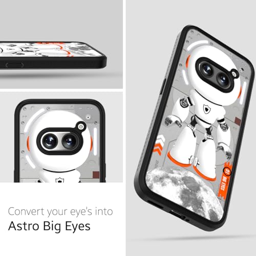 KAPAVER Thermoplastic Polyurethane Astro Big Eyes Back Cover Case For Nothing Phone 2A 5G / Nothing Phone 2A Plus 5G (Astro Black) - Image 4