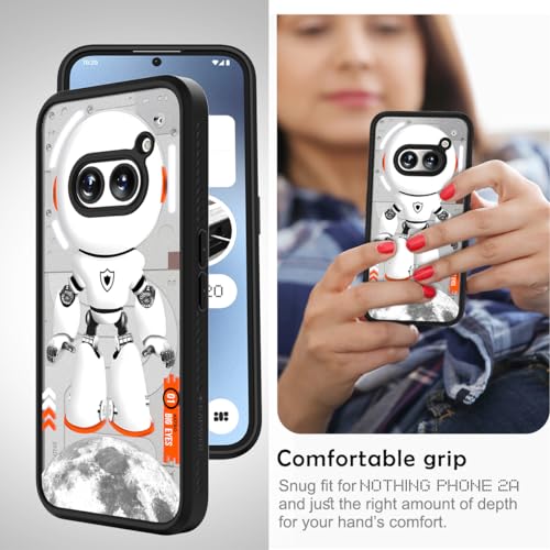 KAPAVER Thermoplastic Polyurethane Astro Big Eyes Back Cover Case For Nothing Phone 2A 5G / Nothing Phone 2A Plus 5G (Astro Black) - Image 3