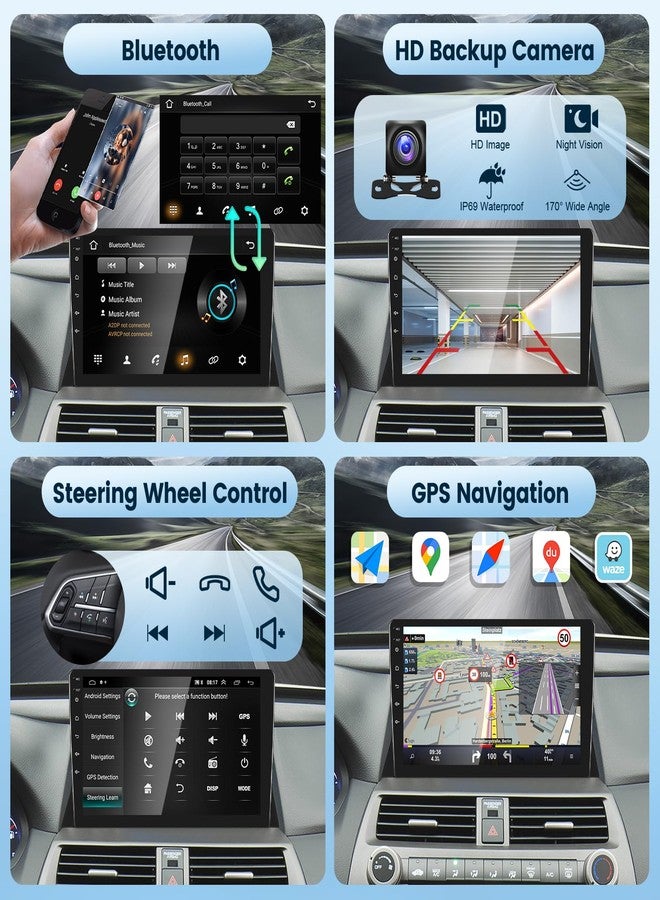 بودوفو راديو ستيريو للسيارة من بودوفو بسعة 2 جيجابايت + 64 جيجابايت لهوندا أكورد الجيل الثامن (2008-2013) مع نظام كاربلاي لاسلكي ونظام أندرويد أوتو، ووحدة رأس بشاشة لمس 10.1 بوصة، ونظام أندرويد 13، ونظام صوت عالي الدقة، ونظام ملاحة GPS، وواي فاي، وبلوتوث، وعجلة تحكم في عجلة القيادة، وكاميرا خلفية عالية الدقة. - Image 5