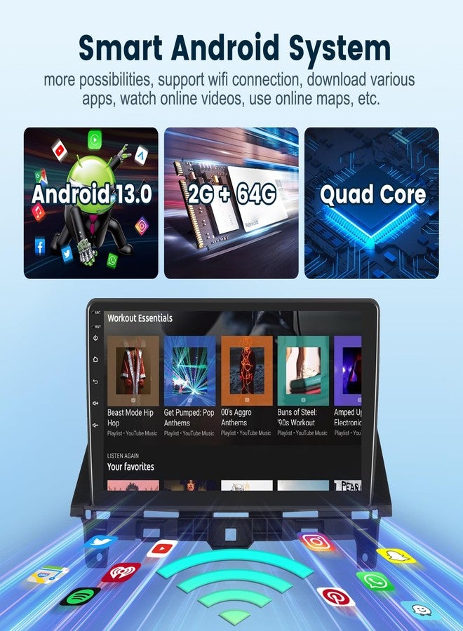 بودوفو راديو ستيريو للسيارة من بودوفو بسعة 2 جيجابايت + 64 جيجابايت لهوندا أكورد الجيل الثامن (2008-2013) مع نظام كاربلاي لاسلكي ونظام أندرويد أوتو، ووحدة رأس بشاشة لمس 10.1 بوصة، ونظام أندرويد 13، ونظام صوت عالي الدقة، ونظام ملاحة GPS، وواي فاي، وبلوتوث، وعجلة تحكم في عجلة القيادة، وكاميرا خلفية عالية الدقة. - Image 4