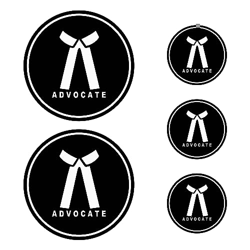 TWINSTER Advocate Lawyer Sign Logo Emblem Badge Sticker Pack of 5 (2 Big Stickers and 3 Small Stickers) Waterproof Vinyl Stickers Comaptible for Cars and Two Wheelers - Image 1