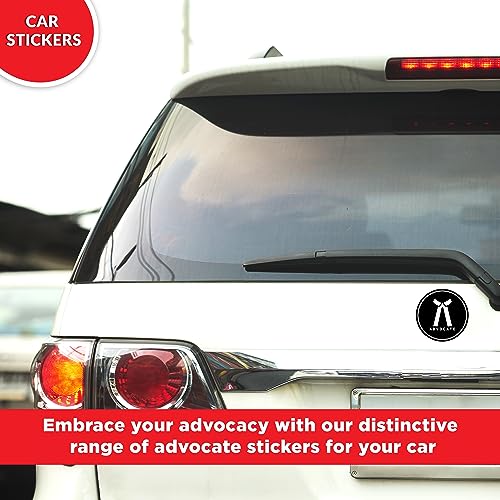 TWINSTER Advocate Lawyer Sign Logo Emblem Badge Sticker Pack of 5 (2 Big Stickers and 3 Small Stickers) Waterproof Vinyl Stickers Comaptible for Cars and Two Wheelers - Image 4