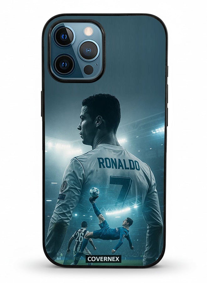Covernex Apple iPhone 12 Pro Max Protective Case Cover Printed Featuring Cristiano Ronaldo Iconic Action Shoot - Image 2