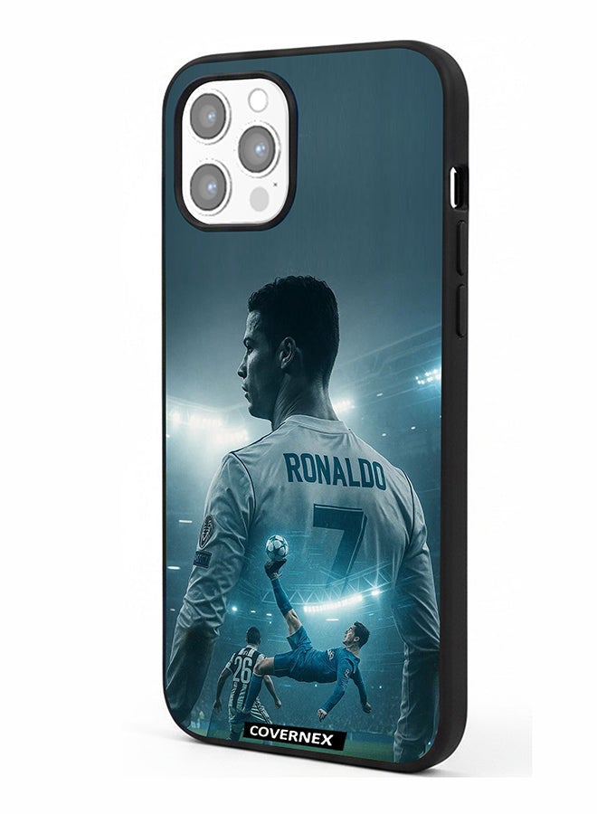 Covernex Apple iPhone 12 Pro Max Protective Case Cover Printed Featuring Cristiano Ronaldo Iconic Action Shoot - Image 1