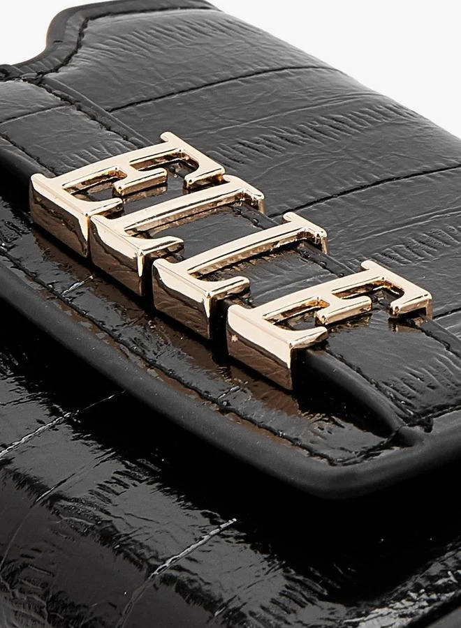Elle BLACK Monogram Wallet With Magnetic Snap Closure for Women | Best Price UAE