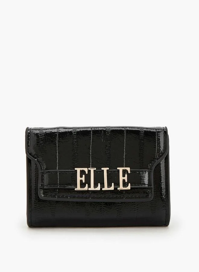 Elle Monogram Wallet With Magnetic Snap Closure