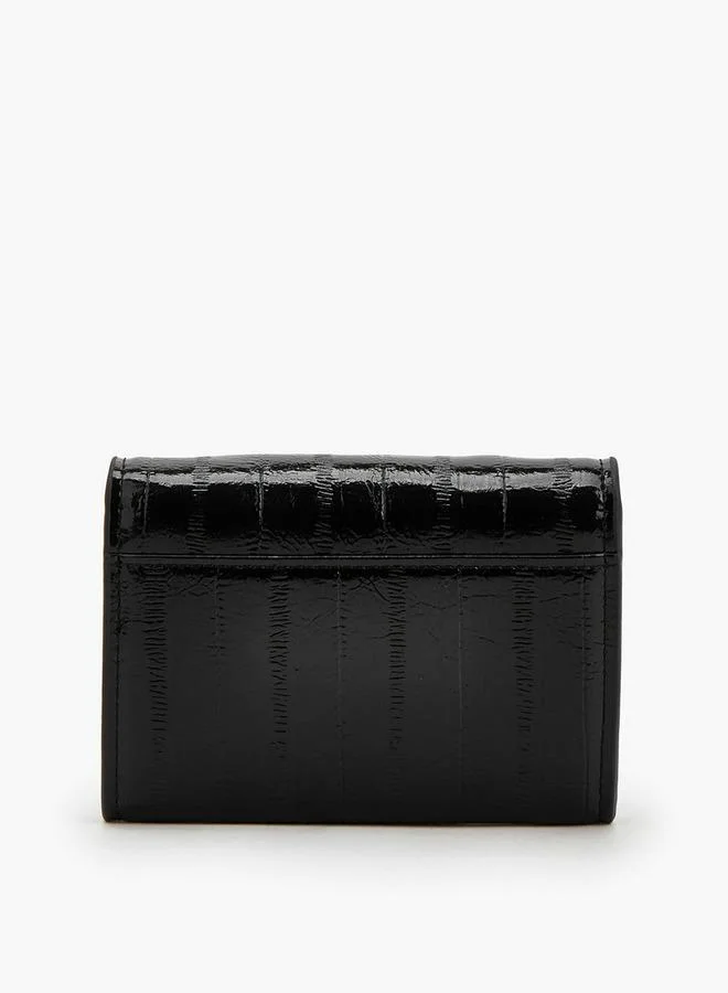 Elle Monogram Wallet With Magnetic Snap Closure