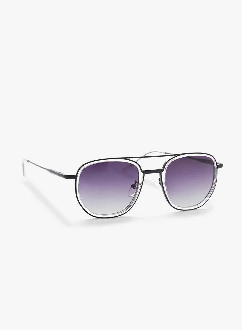 Seventy Five Polarized Lens Square Aviatoe Sunglasses