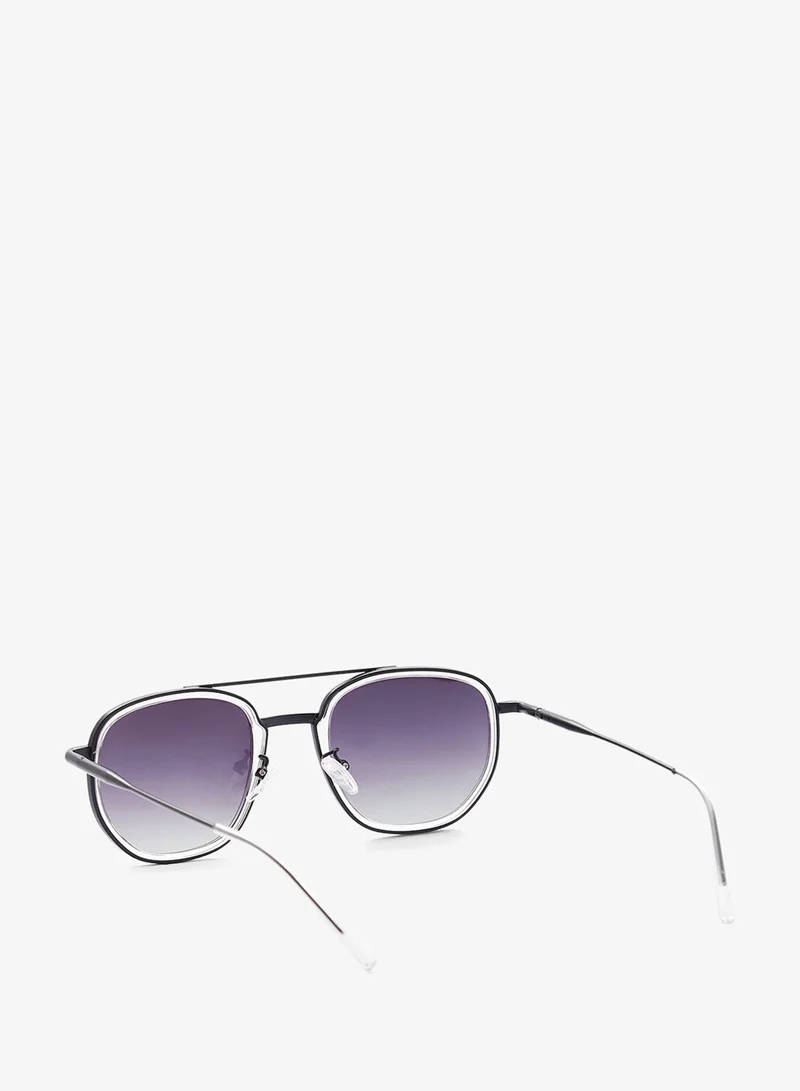 Seventy Five Polarized Lens Square Aviatoe Sunglasses