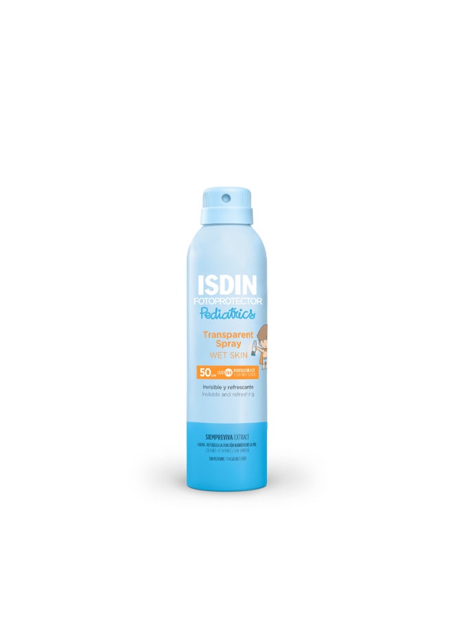 Isdin Fotoprotector Wet Skin Transparent Spray, Spf 50+, 250 Ml – Pediatrics, Promotional Pack ( Buy 1 Get 1)