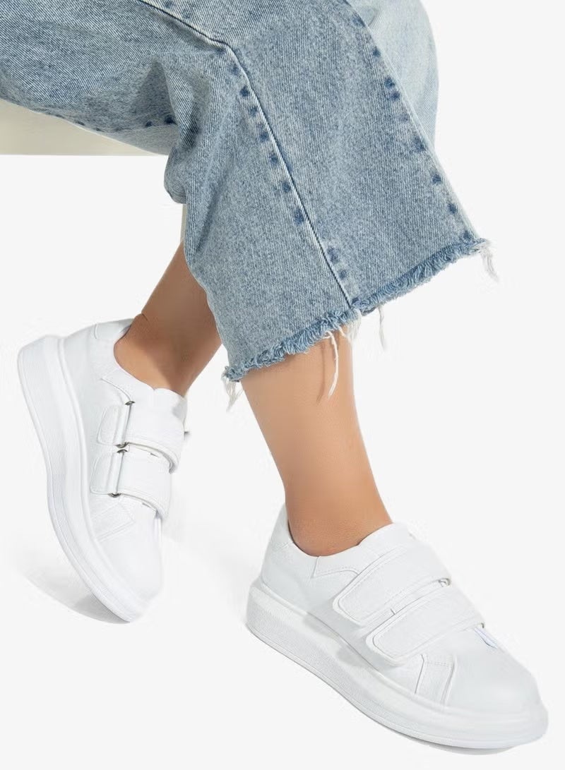 Balloon Sole 2 Velcro White Women's Sneakers - Image 2