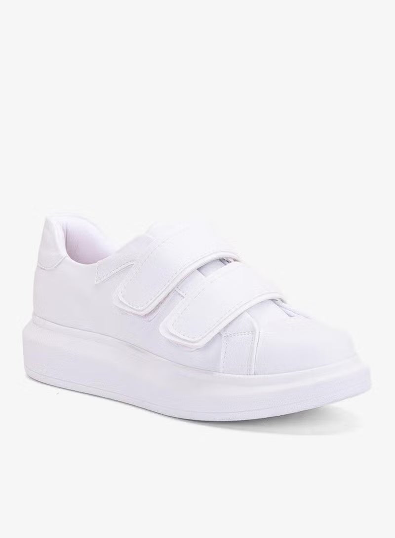 Balloon Sole 2 Velcro White Women's Sneakers - Image 4
