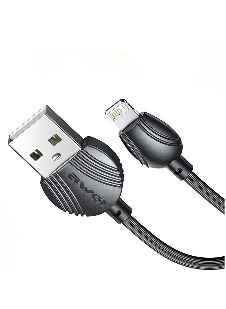 AWEI-CL-63-Data sync charging and transfer cable-Multi-use-IOS output-Fast charging 2.5A-Fast transfer-Untangled-Long life-Elegant design with the latest materials - Image 1