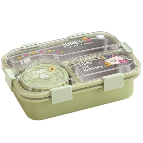 PLUSPOINT Bento Lunch Box 3 Inner Compartment Stainless Steel Insulated Air Tight Portable Tiffin with,700ml Lunch Box with 150ml Container, Leak Proof Bento Box for Kids, Adults, Men Women - Image 1