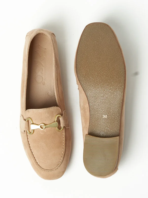 Y.so Women's Flat Moccasins – Solid Slip-On Loafers for Daily Comfort & Style