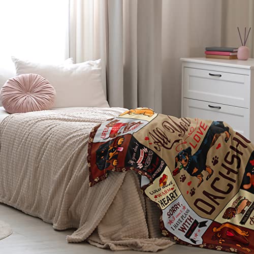 Butonus Dachshund Weiner Dog Gifts for Women Men Adults Kids, Dachshund Lover Gift Blanket 60”x50” - Image 4