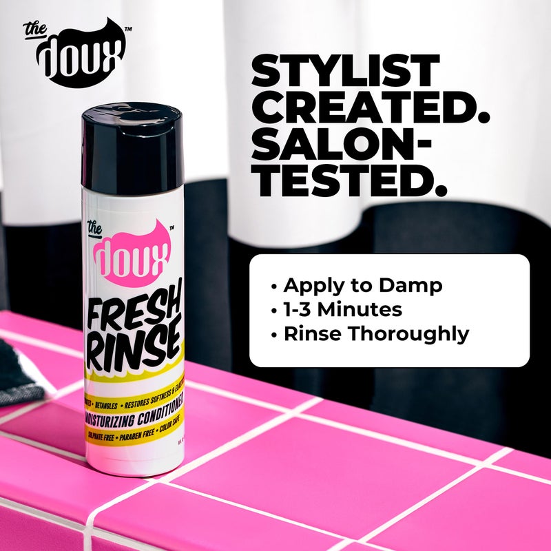The Doux FRESH RINSE Moisturizing Conditioner for Curly Hair â€“ Hydrating Formula with Shea Butter, Sea Silk & Aloe â€“ Sulfate-Free, Paraben-Free Conditioner for Women, Natural Curls, and Textured Hair - Image 2