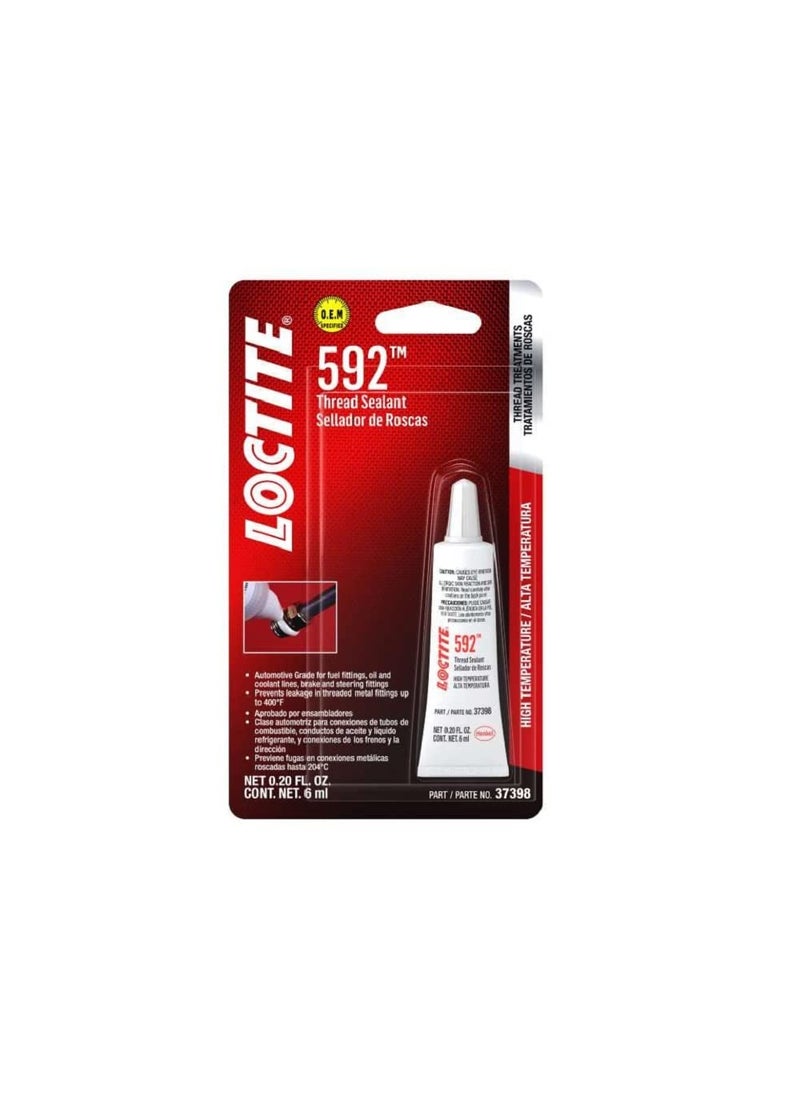 Loctite Loctite PST 592 Thread Sealant for Automotive: Low-Pressure, High-Viscosity, Anaerobic, Prevents Galling | Opaque, Off-White, 6 ml Tube (PN: 483631), 0.20 Ounce 