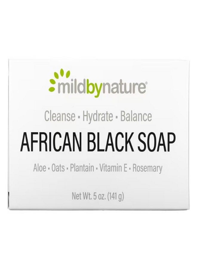 mild by Nature African Black Bar Soap With Oats  Plantains 5 oz 141 g - Image 1