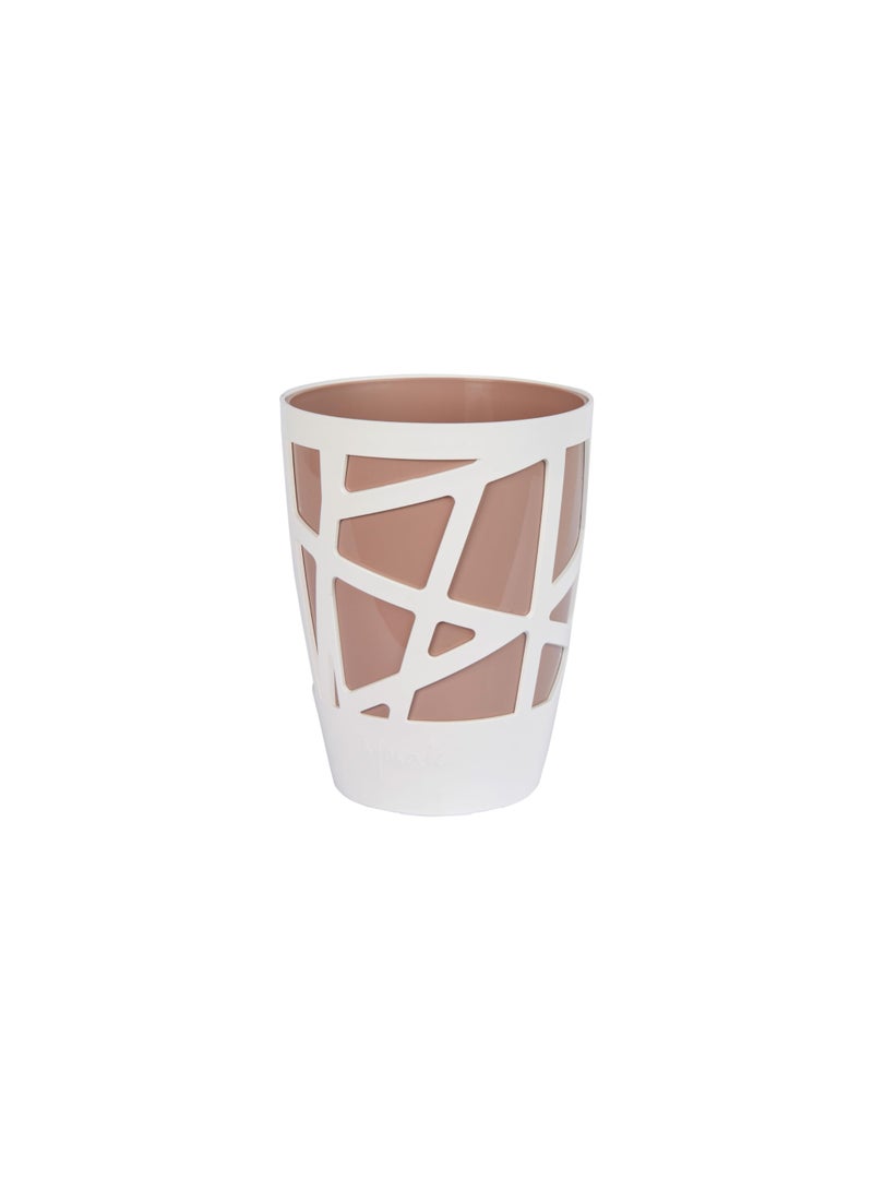 أيدل إناء زهور بلاستيكي مزخرف بشكل منحني 13 - سعة 2 لتر - إناء دائري للزراعة الداخلية والخارجية للبلكونة والTabletop والحديقة - وعاء نباتي زخرفي متعدد الألوان - مصنوع في إيطاليا - بواسطة إيدل - Image 5