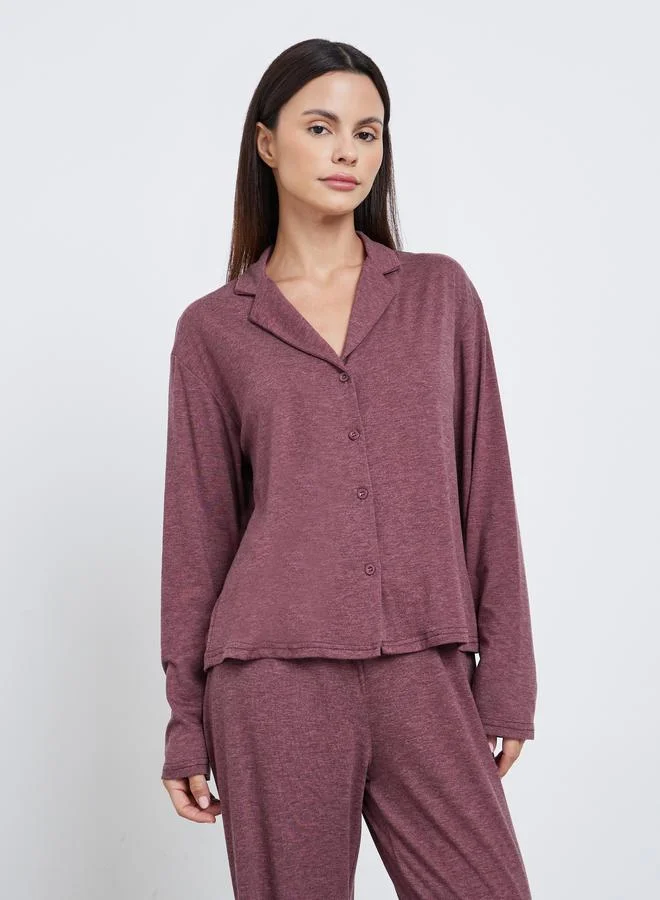 ستايلي طقم من بنطال بيجاما وبلوزة محبوكة