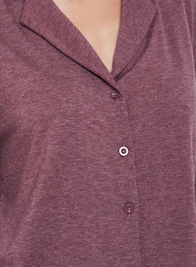 ستايلي طقم من بنطال بيجاما وبلوزة محبوكة - Image 3