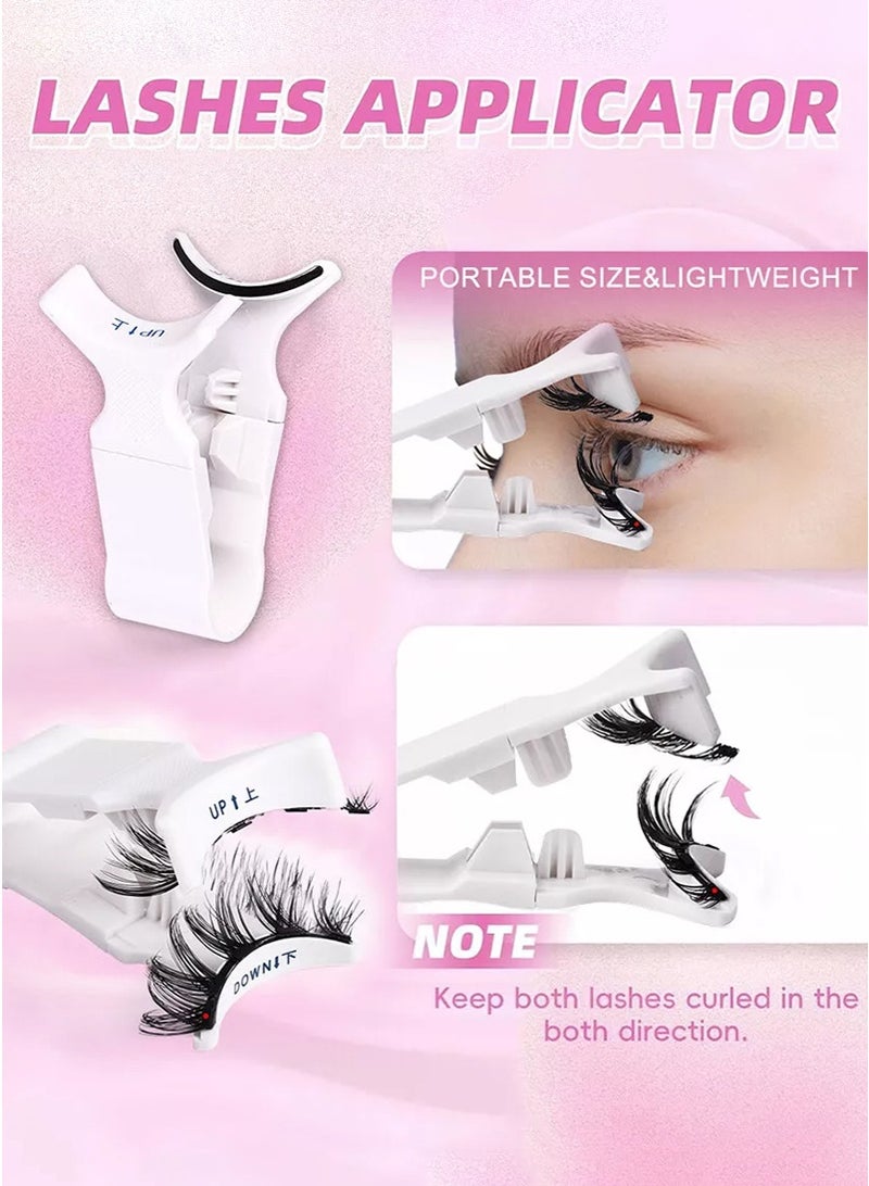 Sthxyfaith Magnetic Eyelashes Half Eyes Reusable Eyelashes with Applicator No Glue Needed Eyelashes Natural Look Lash Clusters Kit Easy to Wear and Remove CT04-6 - Image 2