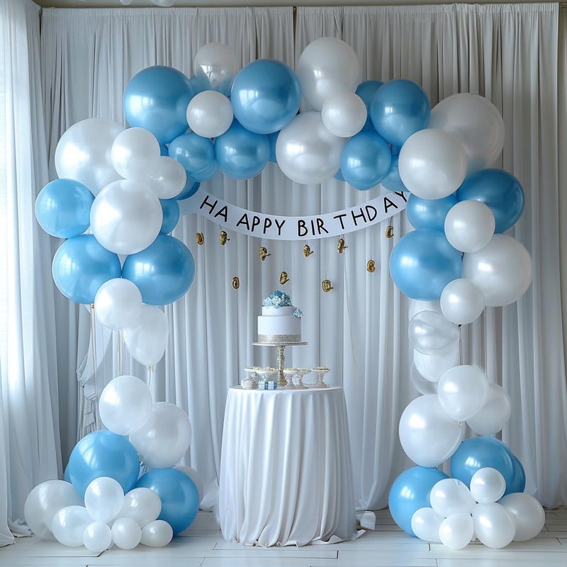 ESGOTBME 10x10ft Wrinkle Free White Backdrop Curtain for Parties Soft Fabric Drapes Wedding White Curtain Backdrop for Birthday Party Decorations Background for Photography 5x10ft, 2 Panels - Image 5