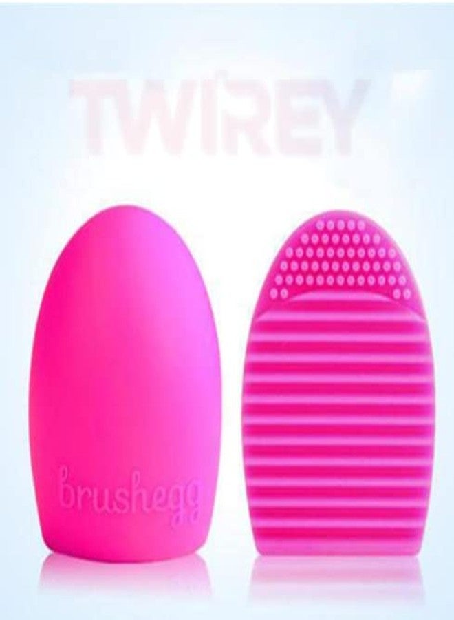 TWIREY Brush Egg Makeup Brush Cleaner Cleaning Tool (Color may vary) - Image 1