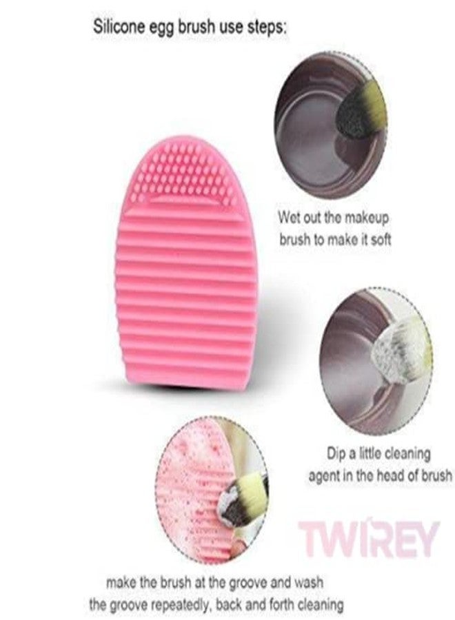 TWIREY Brush Egg Makeup Brush Cleaner Cleaning Tool (Color may vary) - Image 2