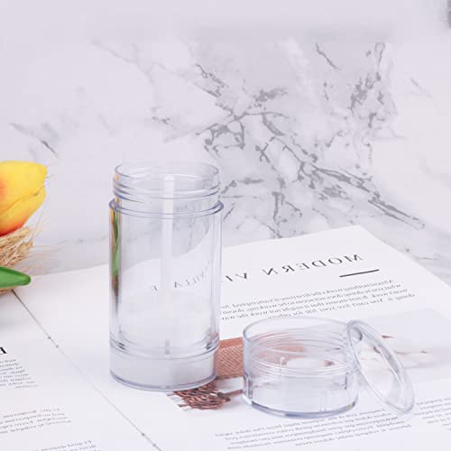 Cositina 8 PCS 75ml/2.5oz Plastic Deodorant Containers Empty Refillable Deodorant Stick Bottles Round Clear Twist Up Bottom Filling Lip Balm Tubes for DIY Crayon Chapstick - Image 3