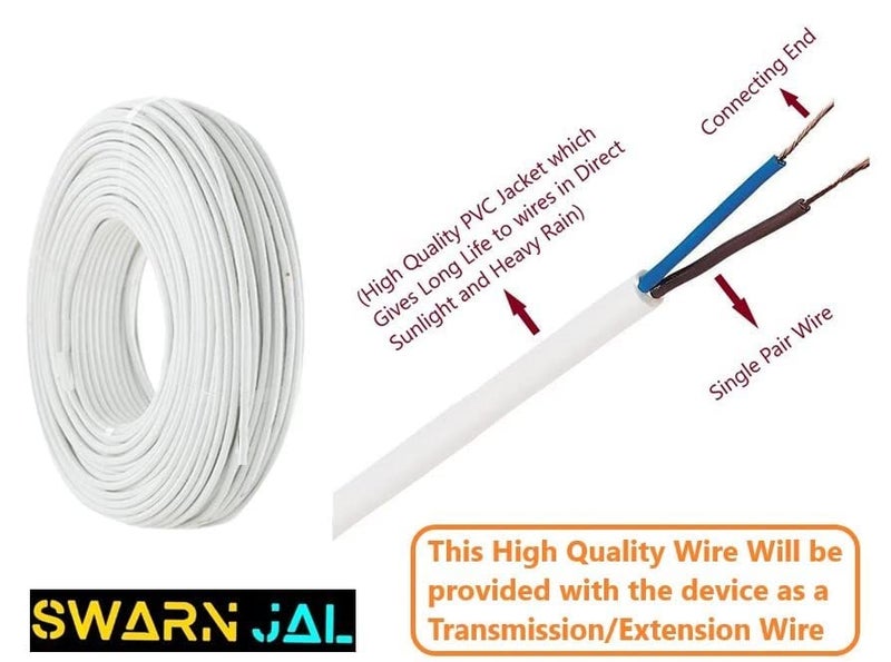 Swarn Jal Model ARI30M Electric Water Tank Overflow Alarm AC 220V Powered Loud Human VoiceBrass SensorsShock Proof 1 Year Complete GuaranteeMagnetically Isolated Technology 30 Meter Wire - Image 2